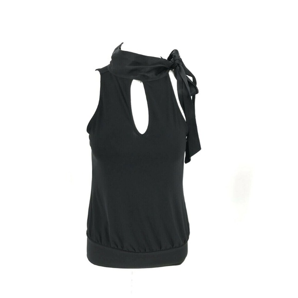White House Black Market Tops - White House Black Market Tie Neck Top Sz XS Black
